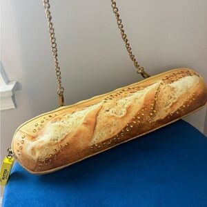 Betsey Johnson carbs baguette clutch crossbody